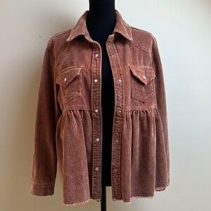 ENTRO Corduroy Shacket Size Small